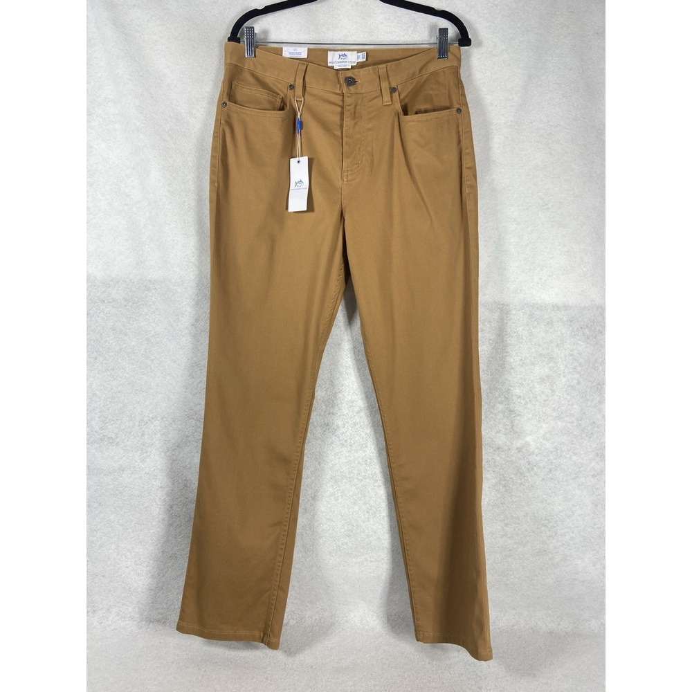 Southern Tide Sullivan 5 Pocket Pants Men's 32x30 Hazelnut Khaki Flat Front New